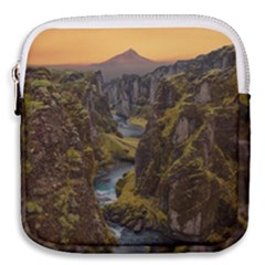 Landscape-cannon-river-mountain Mini Square Pouch by Sudhe