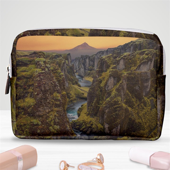 Landscape-cannon-river-mountain Make Up Pouch (Medium)