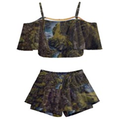 Landscape-cannon-river-mountain Kids  Off Shoulder Skirt Bikini