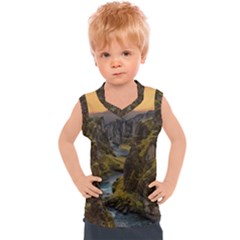 Landscape-cannon-river-mountain Kids  Sport Tank Top