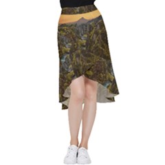 Landscape-cannon-river-mountain Frill Hi Low Chiffon Skirt by Sudhe