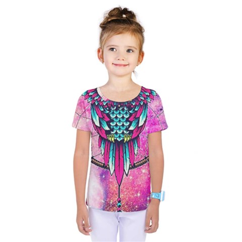 Owl Dreamcatcher Kids  One Piece Tee by Sudhe