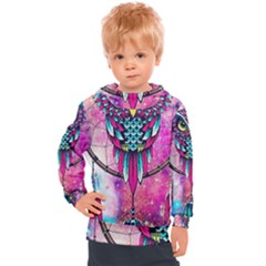 Owl Dreamcatcher Kids  Hooded Pullover by Sudhe