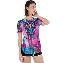 Owl Dreamcatcher Perpetual Short Sleeve T-shirt by Sudhe