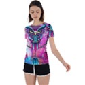 Owl Dreamcatcher Back Circle Cutout Sports Tee View1