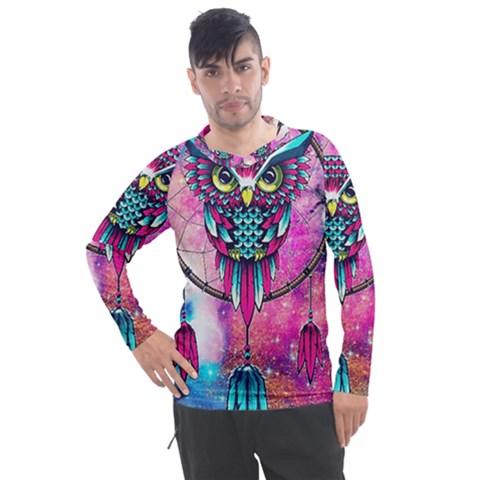 Owl Dreamcatcher Men s Pique Long Sleeve Tee by Sudhe