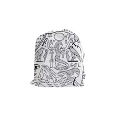 Egyptian-hieroglyphics-history-seb Drawstring Pouch (small) by Sudhe