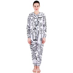 Egyptian-hieroglyphics-history-seb Onepiece Jumpsuit (ladies)  by Sudhe