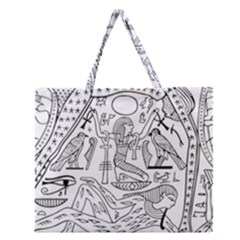 Egyptian-hieroglyphics-history-seb Zipper Large Tote Bag by Sudhe