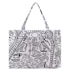 Egyptian-hieroglyphics-history-seb Zipper Medium Tote Bag by Sudhe