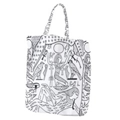 Egyptian-hieroglyphics-history-seb Giant Grocery Tote by Sudhe