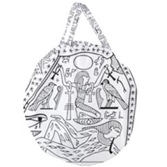 Egyptian-hieroglyphics-history-seb Giant Round Zipper Tote by Sudhe