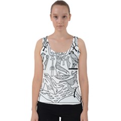 Egyptian-hieroglyphics-history-seb Velvet Tank Top by Sudhe