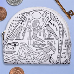 Egyptian-hieroglyphics-history-seb Horseshoe Style Canvas Pouch by Sudhe