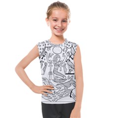 Egyptian-hieroglyphics-history-seb Kids  Mesh Tank Top