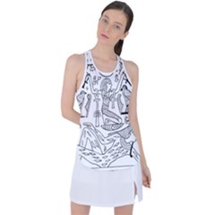 Egyptian-hieroglyphics-history-seb Racer Back Mesh Tank Top by Sudhe