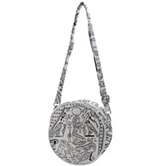 Egyptian-hieroglyphics-history-seb Crossbody Circle Bag by Sudhe