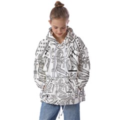 Egyptian-hieroglyphics-history-seb Kids  Oversized Hoodie by Sudhe