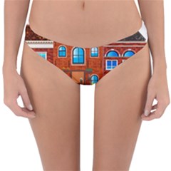 Town-buildings-old-brick-building Reversible Hipster Bikini Bottoms by Sudhe