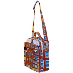 Town-buildings-old-brick-building Crossbody Day Bag by Sudhe