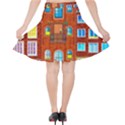 Town-buildings-old-brick-building Velvet High Waist Skirt View2