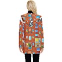 Town-buildings-old-brick-building Button Up Hooded Coat  View2