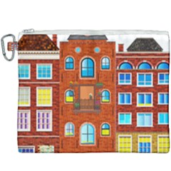 Town-buildings-old-brick-building Canvas Cosmetic Bag (xxxl) by Sudhe