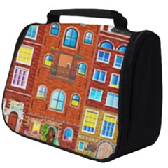 Town-buildings-old-brick-building Full Print Travel Pouch (big) by Sudhe