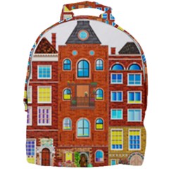 Town-buildings-old-brick-building Mini Full Print Backpack by Sudhe