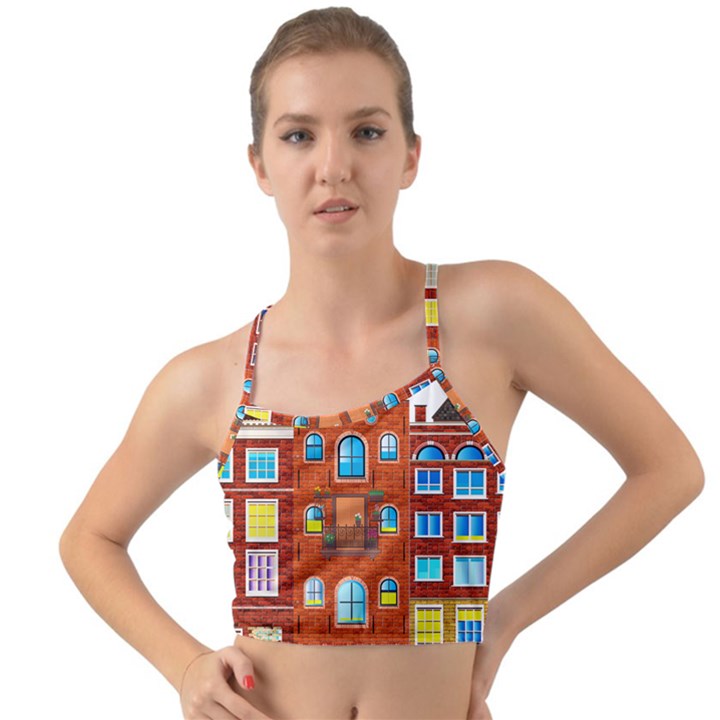 Town-buildings-old-brick-building Mini Tank Bikini Top