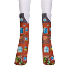 Town-buildings-old-brick-building Men s Crew Socks by Sudhe