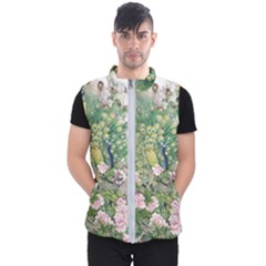 Peafowl Peacock Feather-beautiful Men s Puffer Vest by Sudhe