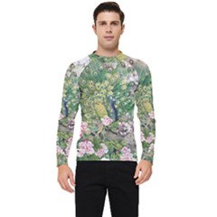 Peafowl Peacock Feather-beautiful Men s Long Sleeve Rash Guard