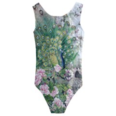 Peafowl Peacock Feather-beautiful Kids  Cut-out Back One Piece Swimsuit by Sudhe