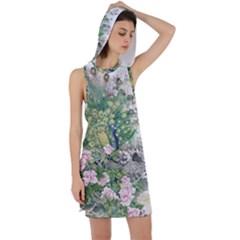 Peafowl Peacock Feather-beautiful Racer Back Hoodie Dress