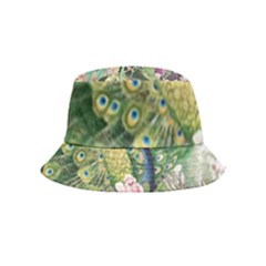 Peafowl Peacock Feather-beautiful Inside Out Bucket Hat (kids) by Sudhe