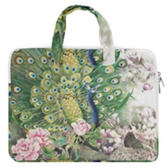 Peafowl Peacock Feather-beautiful Macbook Pro Double Pocket Laptop Bag (large)