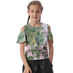 Peafowl Peacock Feather-beautiful Kids  Butterfly Cutout Tee by Sudhe