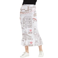 London-paris-drawing-vector-london-comics Maxi Fishtail Chiffon Skirt