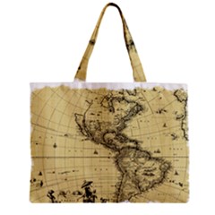 Map-vintage-old-ancient-antique Zipper Mini Tote Bag by Sudhe