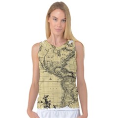 Map-vintage-old-ancient-antique Women s Basketball Tank Top by Sudhe