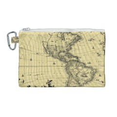 Map-vintage-old-ancient-antique Canvas Cosmetic Bag (large) by Sudhe