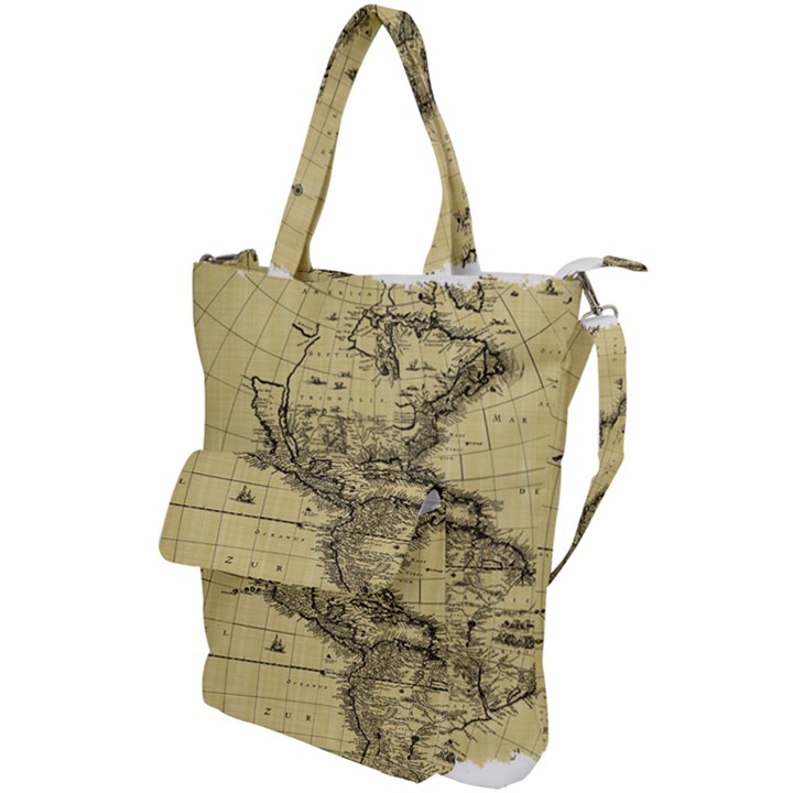 Map-vintage-old-ancient-antique Shoulder Tote Bag