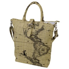 Map-vintage-old-ancient-antique Buckle Top Tote Bag by Sudhe