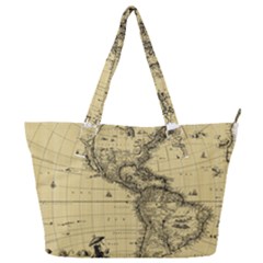 Map-vintage-old-ancient-antique Full Print Shoulder Bag by Sudhe