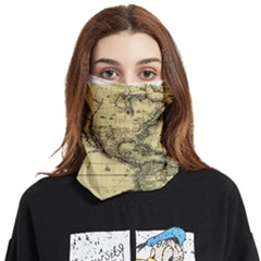 Map-vintage-old-ancient-antique Face Covering Bandana (two Sides) by Sudhe