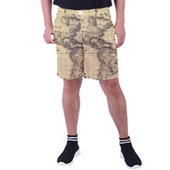 Map-vintage-old-ancient-antique Men s Pocket Shorts