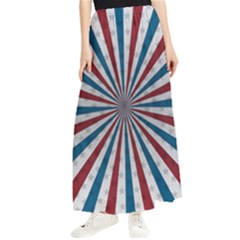 Usa-deco-background Maxi Chiffon Skirt