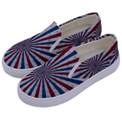 Usa-deco-background Kids  Canvas Slip Ons by Sudhe