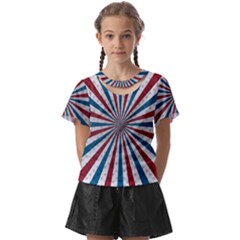 Usa-deco-background Kids  Front Cut Tee by Sudhe